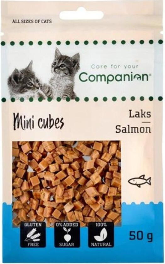 Bilde av Mini Bites Salmon Cubes Godbiter til katt 50 g