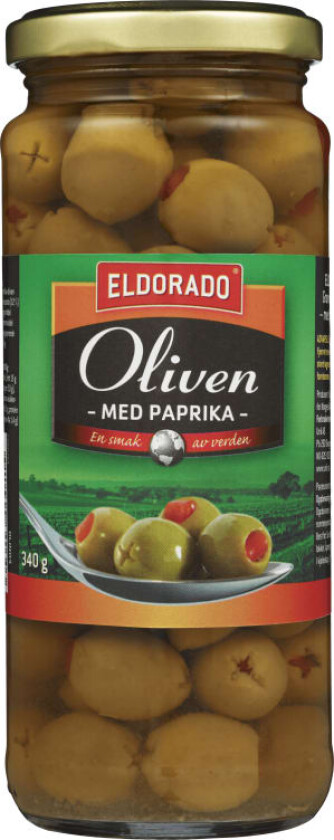 Oliven m/Paprika 340g