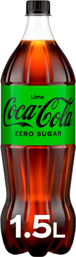 Coca-Cola u/Sukker Lime 1,5l flaske