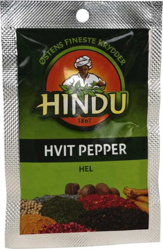 Pepper Hvit hel 12g Pos