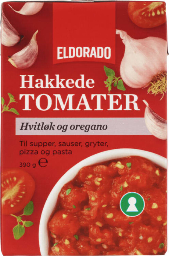 Tomater Hakkede m/Hvitløk 390g