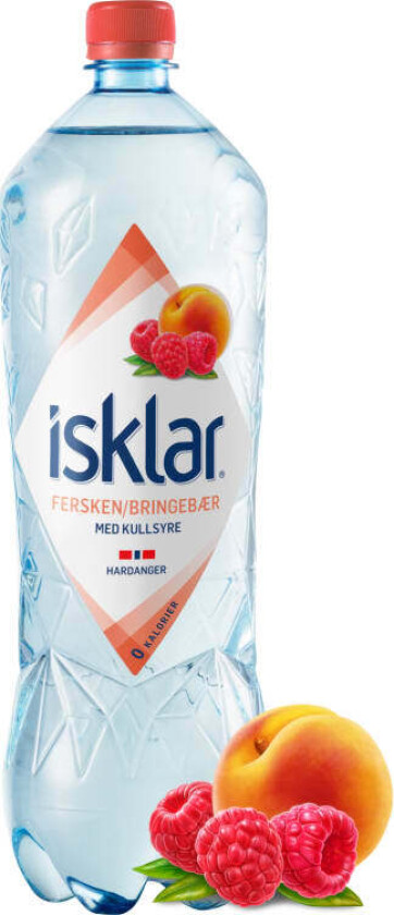 Bilde av Isklar Sparkling Fersken&Bringebær 1,5l flaske