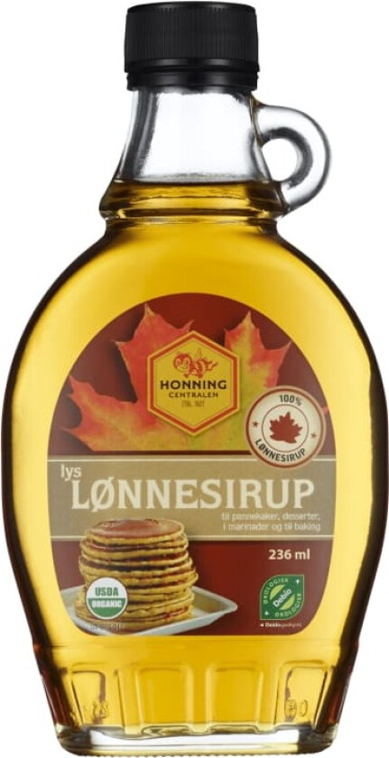 Honningcentralen Lys Lønnesirup Økologisk 236ml