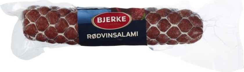 Bilde av Rødvinsalami Kubb skivet 420g Bjerke