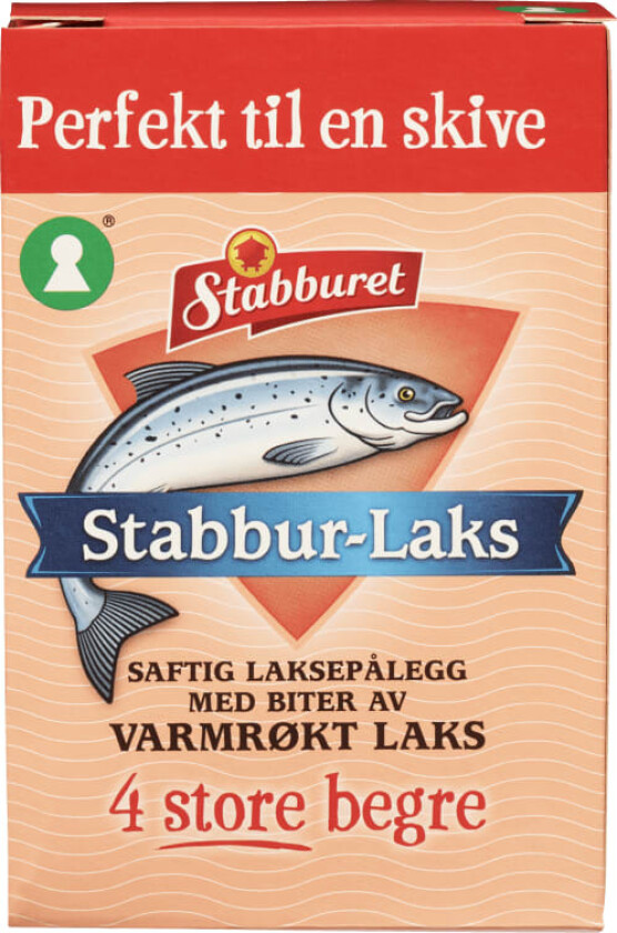 Stabburet Stabbur-laks Varmrøkt Laks 4 begre 160gr