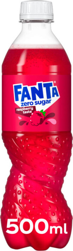 Fanta Raspberry u/Sukker 0,5l flaske
