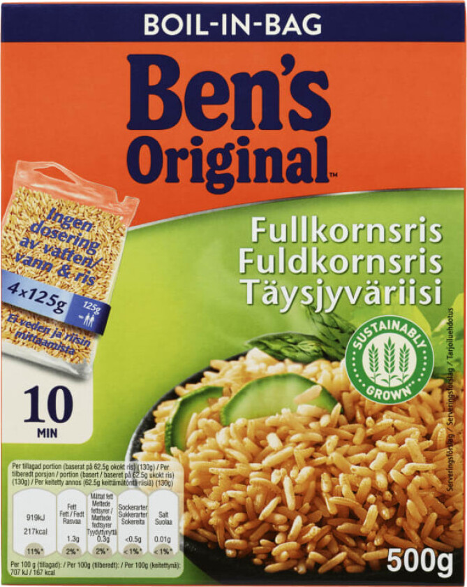 Fullkornris Boil In Bag 500g Ben's Original