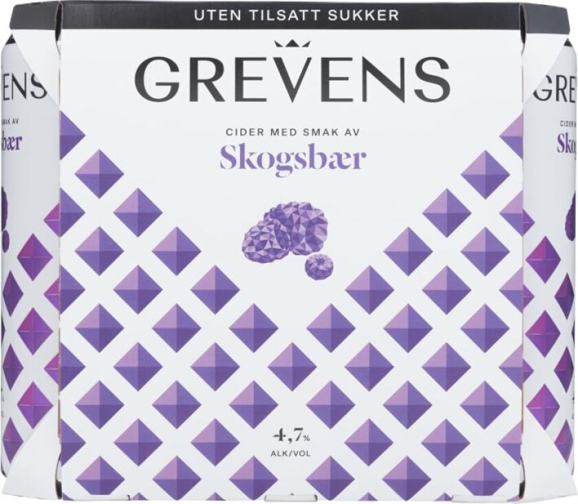 Grevens Cider Skogsbær u/Sukker 0,5lx6 boks