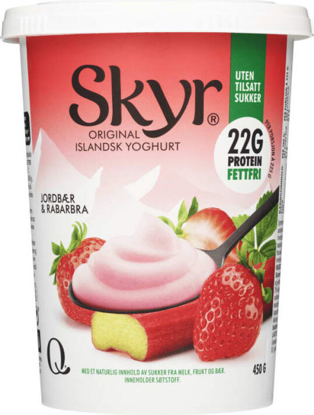 Bilde av Skyr Jordbær&Rabarbra 450g