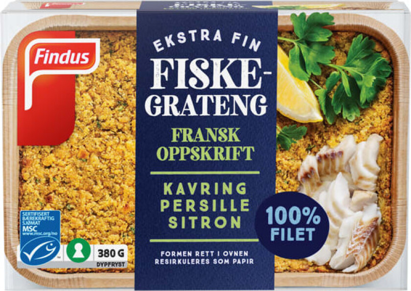 Findus Ekstra Fin Fiskegrateng 380g