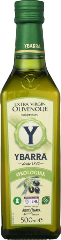 Ybarra Extra Virgin Olivenolje Økologisk 0,5l