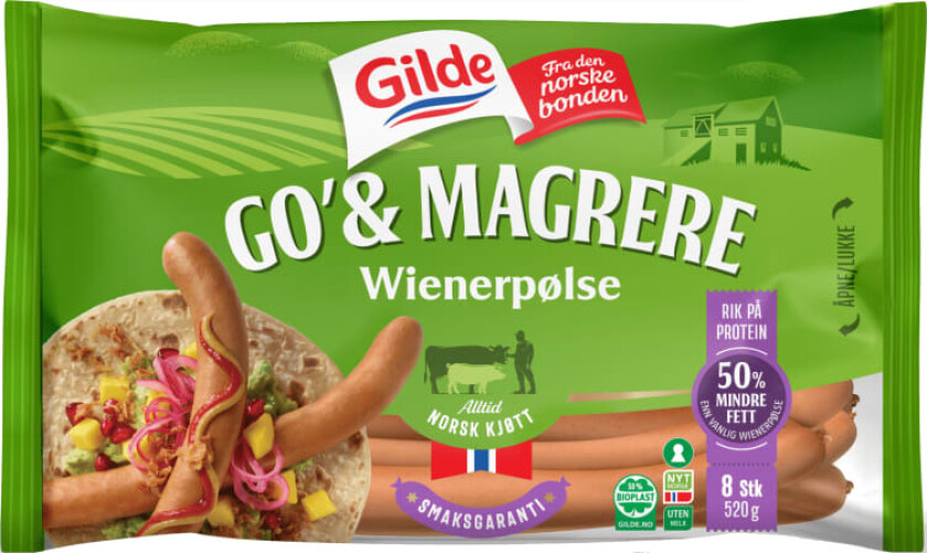 Gilde Go' & Mager wienerpølser 520 g