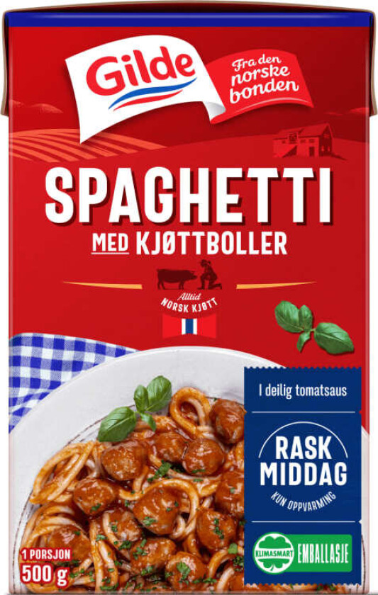 Bilde av Gilde Spaghetti med Kjøttboller 500g