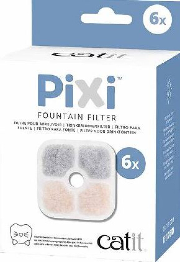PIXI Filter till Vattenfontän (6-pack)