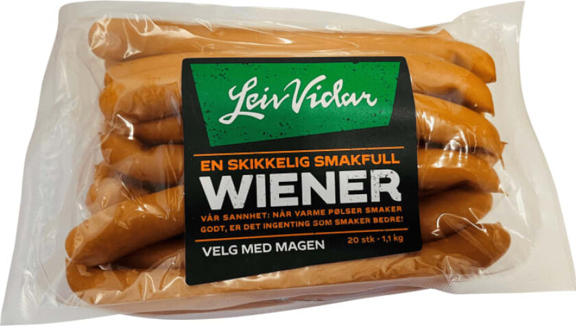 Bilde av Leiv Vidar Wienerpølser 20stk 1100g