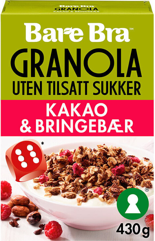 Bilde av Granola Kakao&Bringebær 430g