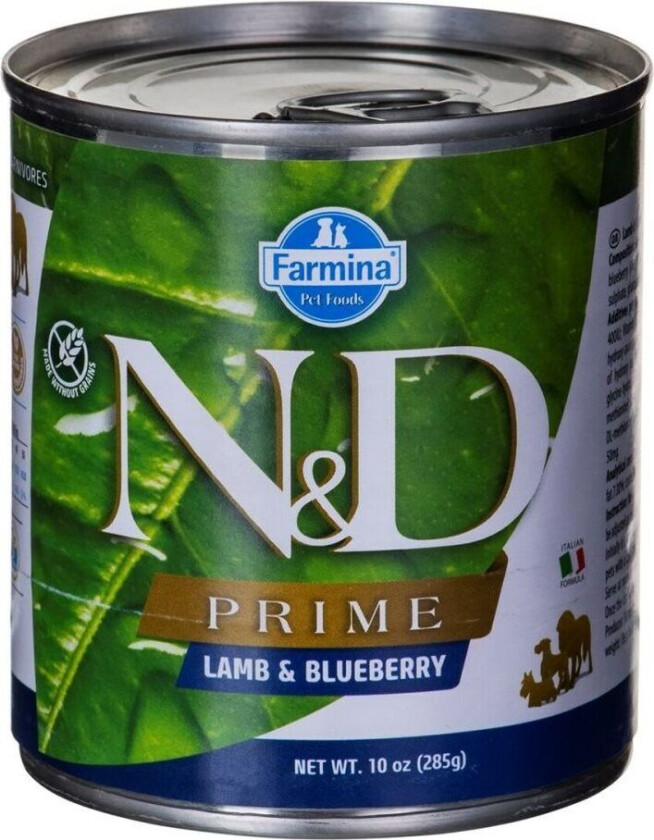 N&D Prime Lamb & Blueberry Våtfôr til hund 6 x 285 g