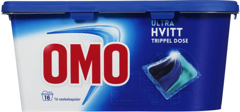 Omo Ultra Hvitt Trippel Dose 16stk