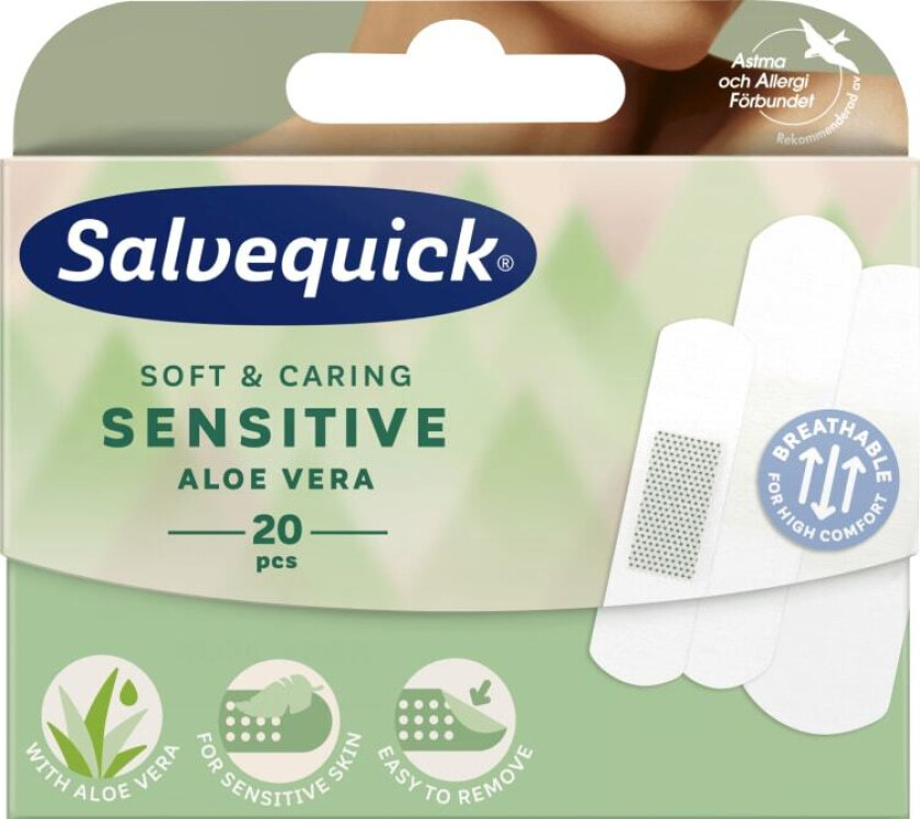 Salvequick Aloe Vera Sensitive 20stk