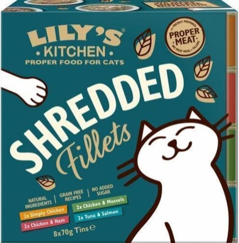 Shredded Fillets Multipack Våtfôr til katt 8x70 g