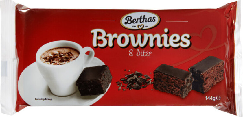 Berthas Brownie 8 biter 144g