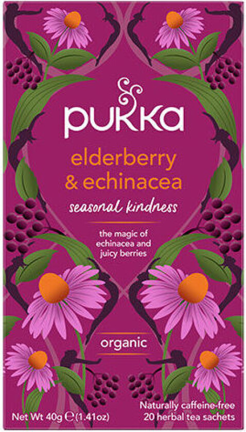 Pukka Elderberry & Echinacea 20 poser