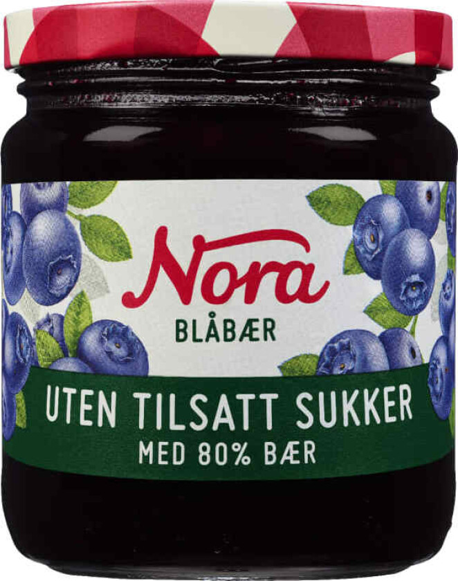 Blåbærsyltetøy 80% u/Tilsatt Sukker 275g