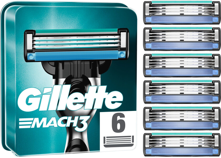 Gillette Barberblad Mach3 6 blader
