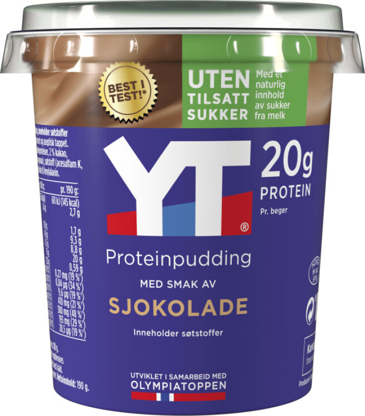 Yt Proteinpudding Sjokolade 190g