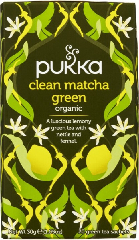 Pukka Te Clean Matcha Green Urter 20 poser