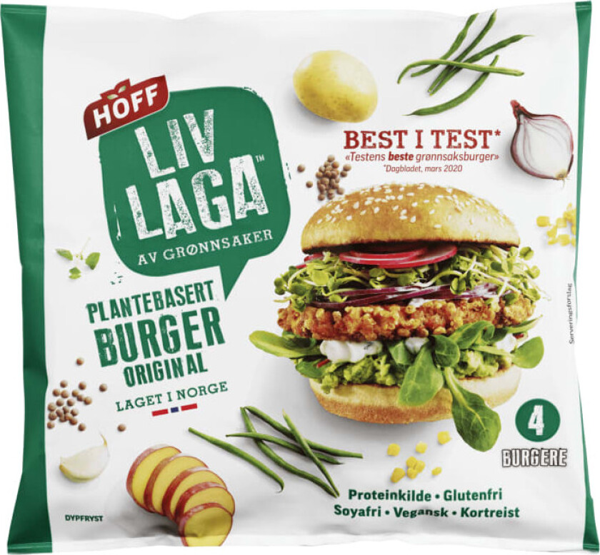 Bilde av Hoff Liv Laga Vegetar Burger Original 580g