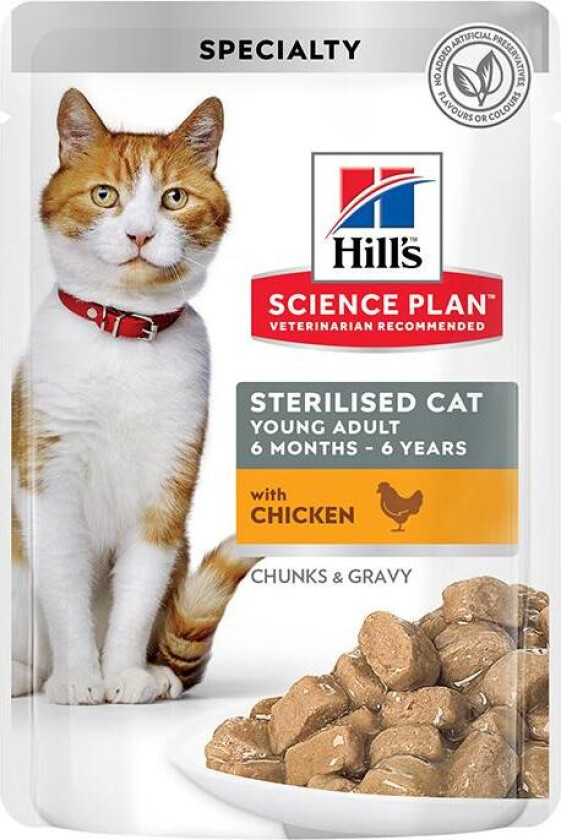 Hill's Science Plan Cat Adult Sterilised Salmon & Chicken 12x85 g