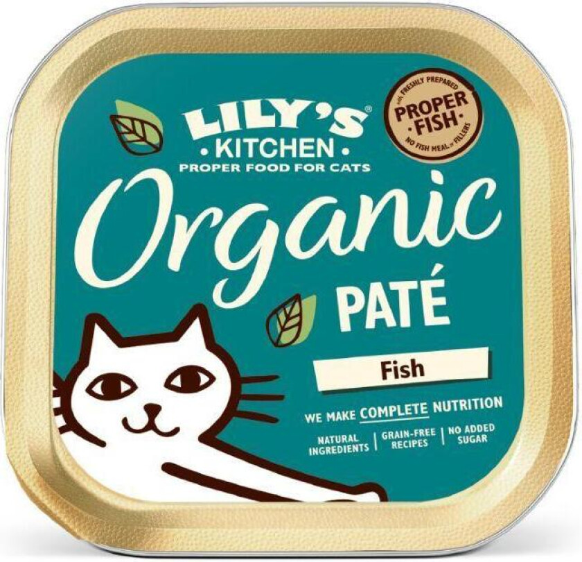 Organic Fish Patè Våtfôr til katt 85 g