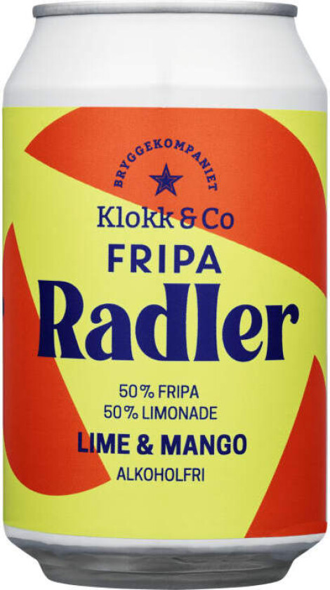 Klokk&Co Fripa Radler Lime&Mango 0,33l boks