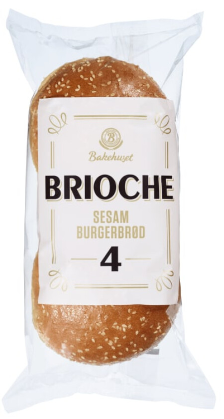 Burgerbrød Brioche Sesam 4stk 300g