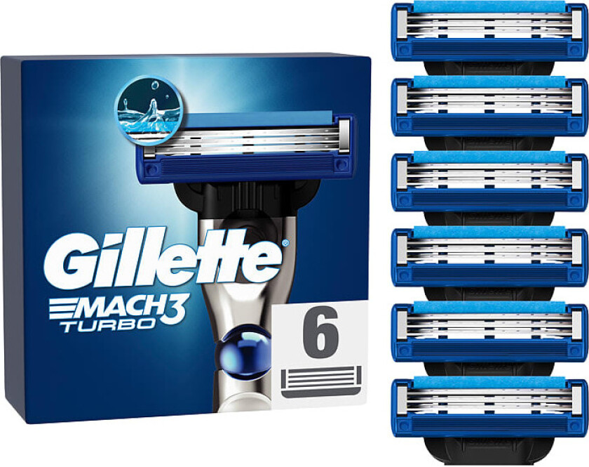 Gillette Barberblad Mach3 Turbo 6 blader