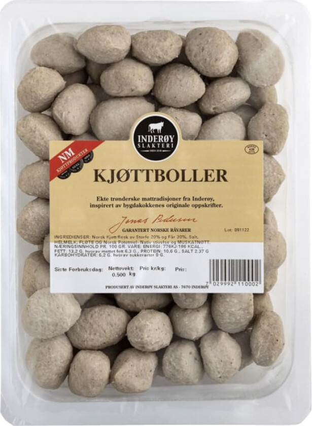 Kjøttboller 500g Inderøy