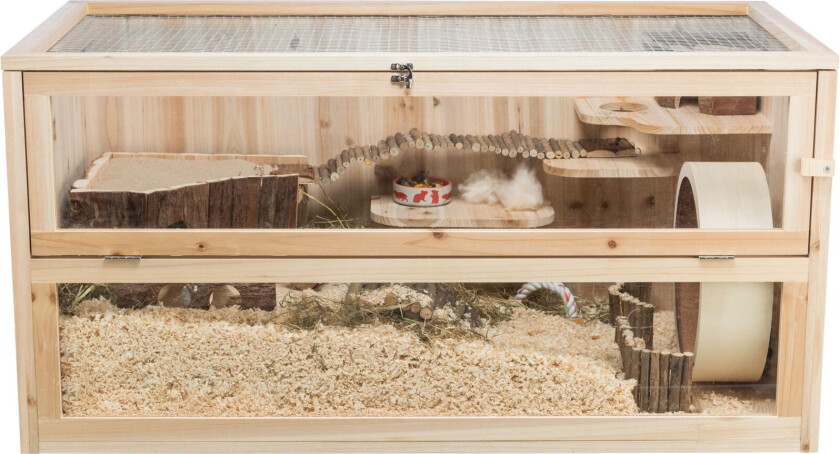 Bilde av Trebur med Plexiglass til hamster, mus eller gerbil