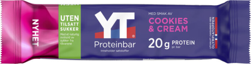 Tine YT Proteinbar Cookies & Cream 50g