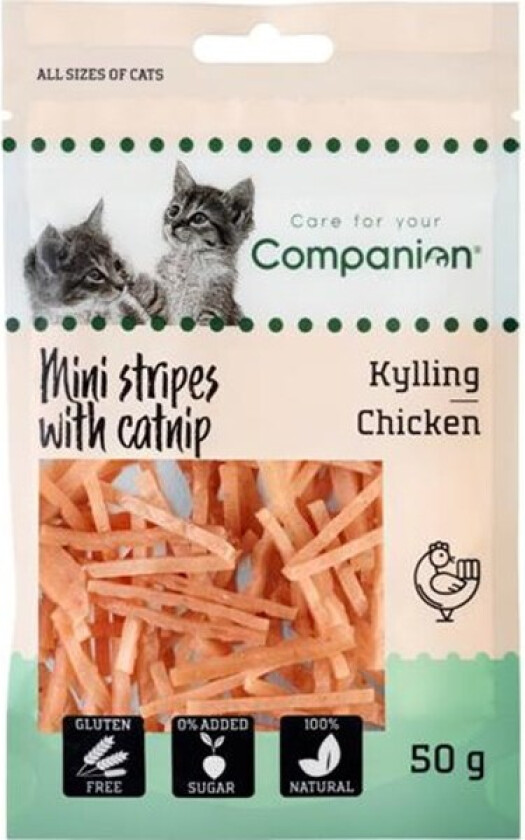Bilde av Mini Stripes with Catnip Godbiter til katt 50 g