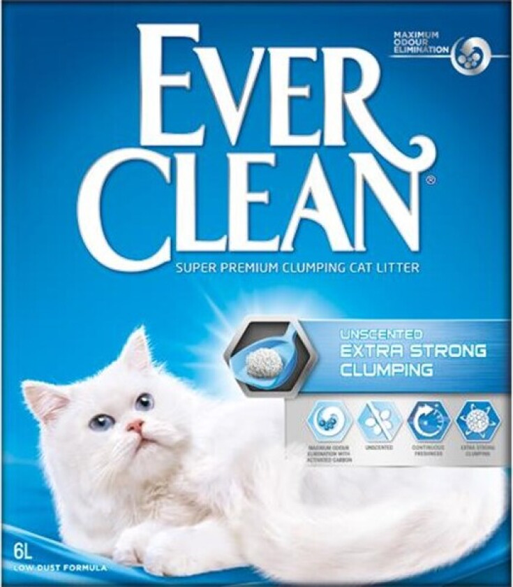 Ever Clean Extra Strong Unscented Kattsand (6 l)