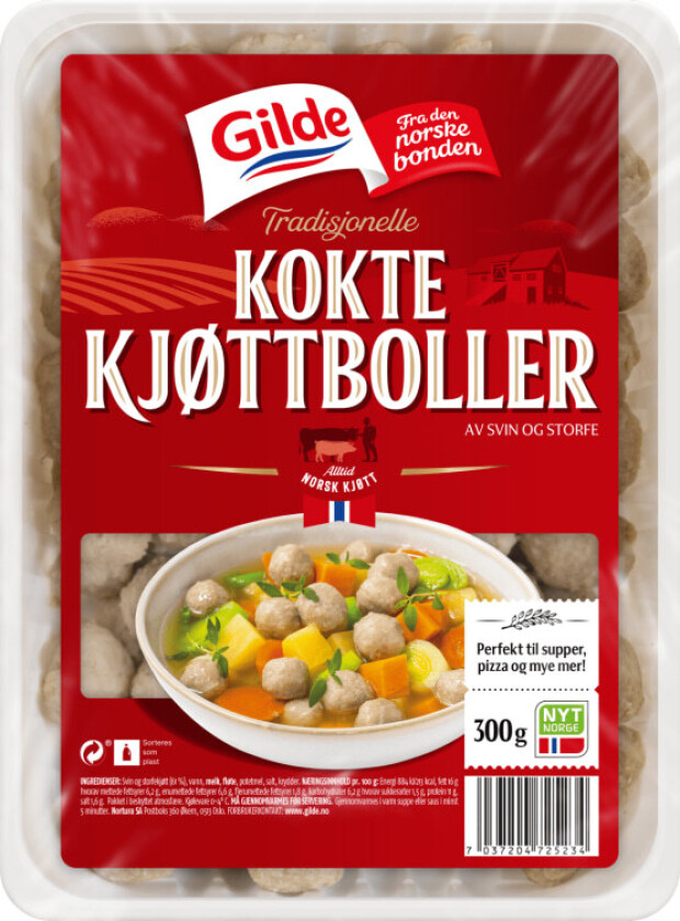 Kjøttboller Kokt 300g