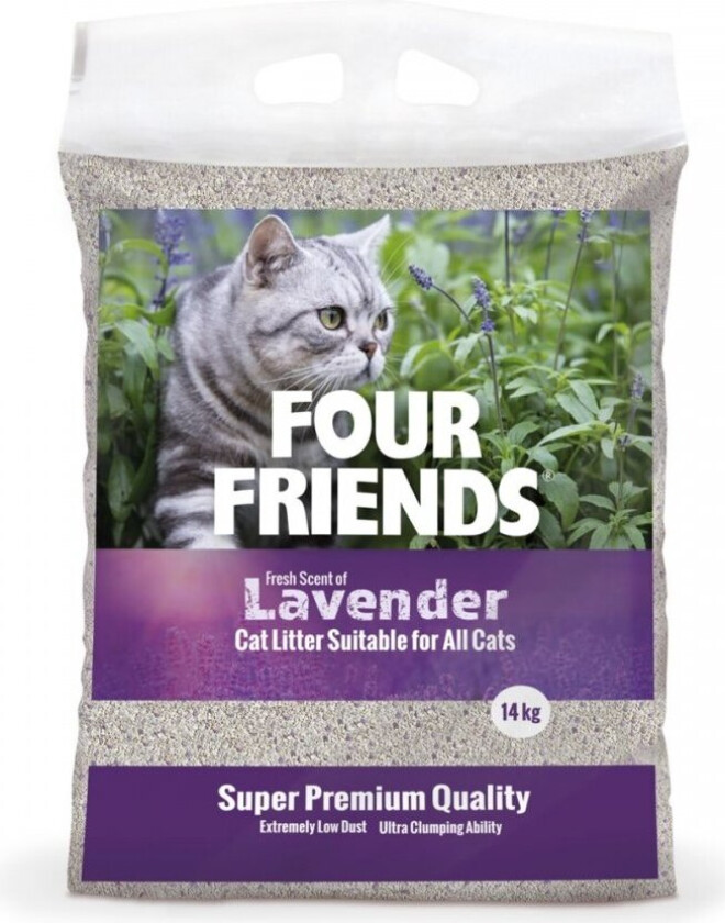 FourFriends Lavendel Kattesand 14 kg