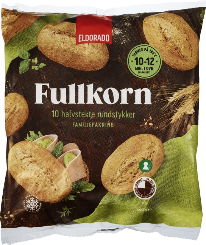 Rundstykker Fullkorn 10stk 600g