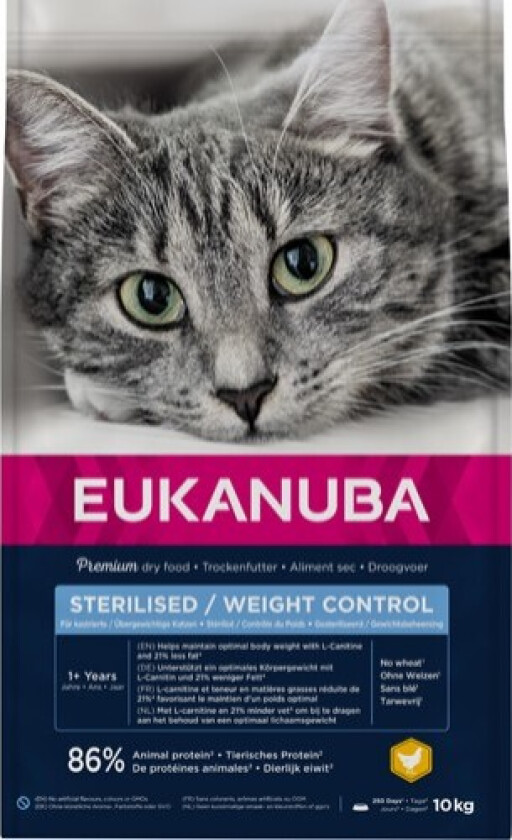 Eukanuba Cat Adult Sterilised & Weight Control Chicken (10 kg)