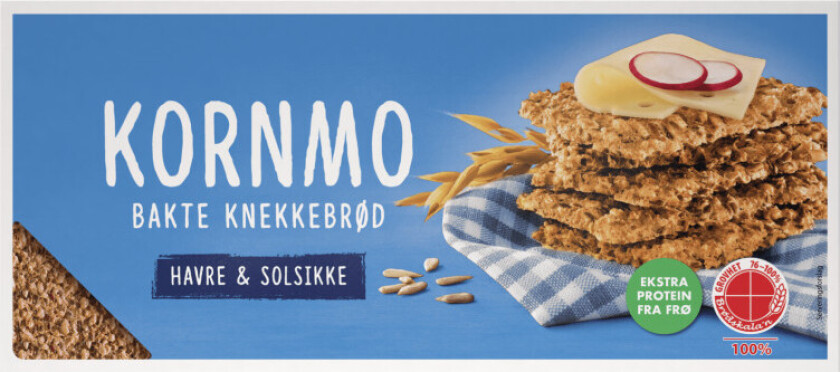 Bilde av Kornmo Knekkebrød Havre & Solsikke 200g