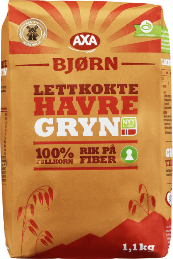 Axa Lettkokte Havregryn 1,1kg