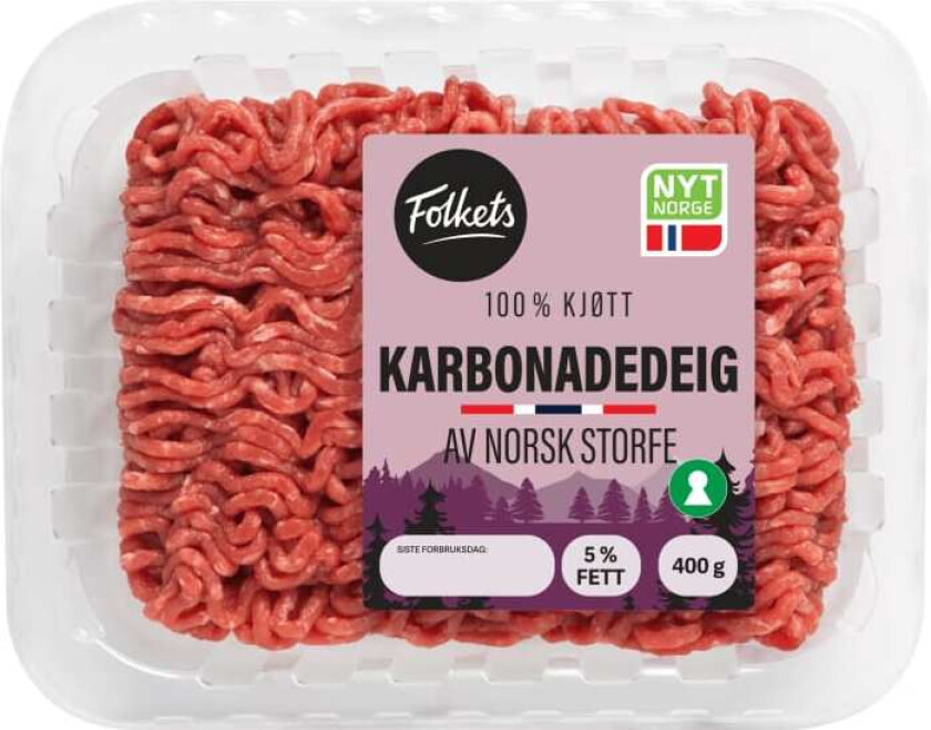 Karbonadedeig 5% u/Salt og Vann 400g