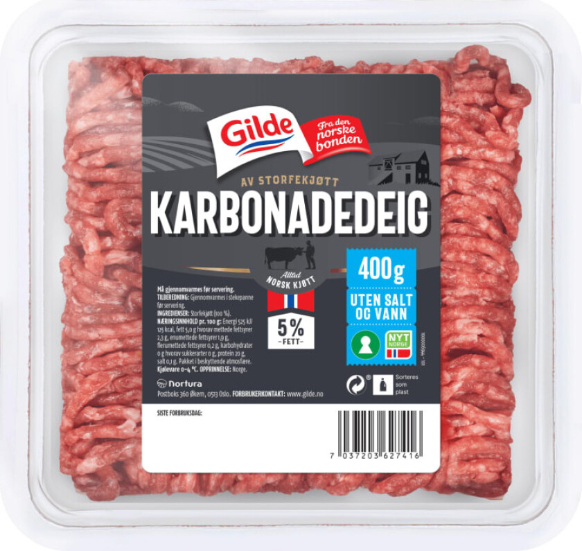 Bilde av Karbonadedeig 5% u/Salt&Vann 400g