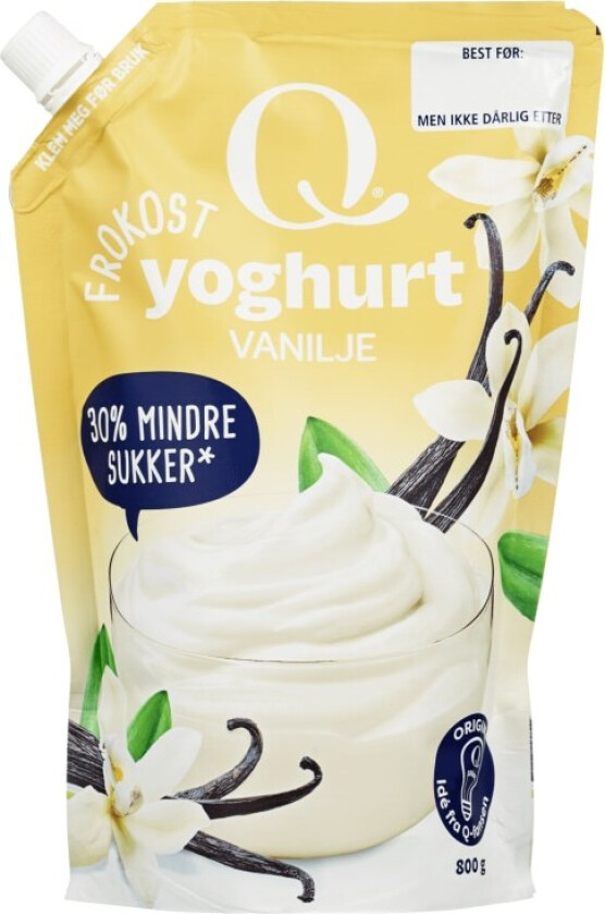 Q Frokostyoghurt Vanlije, pose, 800g